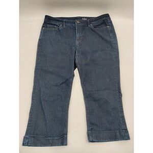 Soho New York And Company Pants Womens Size 14 Blue Jeans‎ Wide Leg Rolled Hem